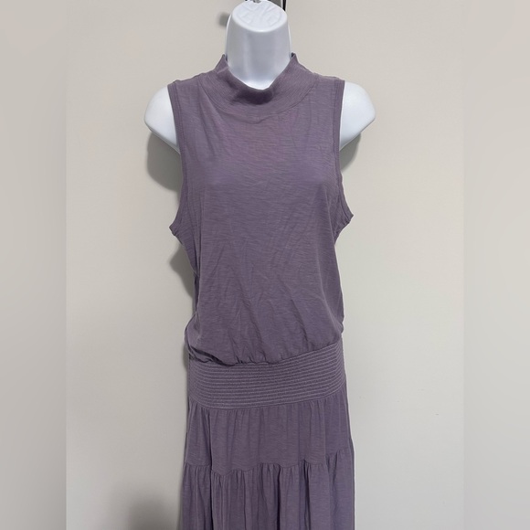 Nation LTD Margot Turtleneck Tank Lavender Sleeveless Midi Dress - Picture 5 of 9